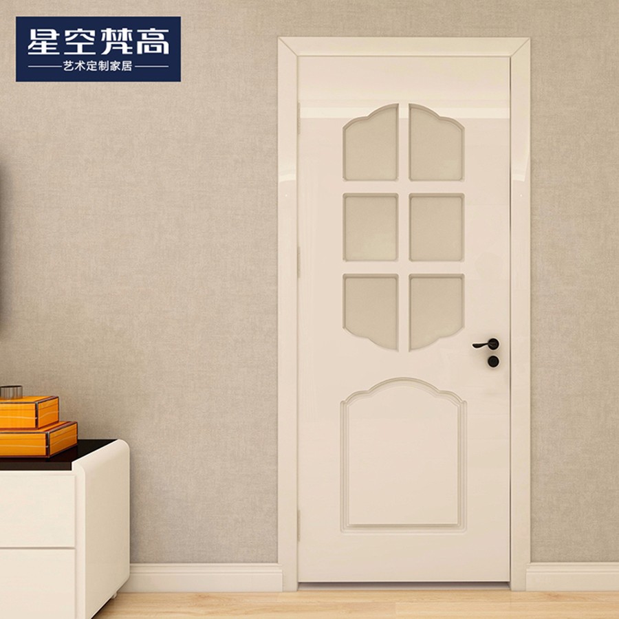 【星空梵高】復(fù)合模壓免漆簡約木門 向日葵木門系列-白木時代X-2117